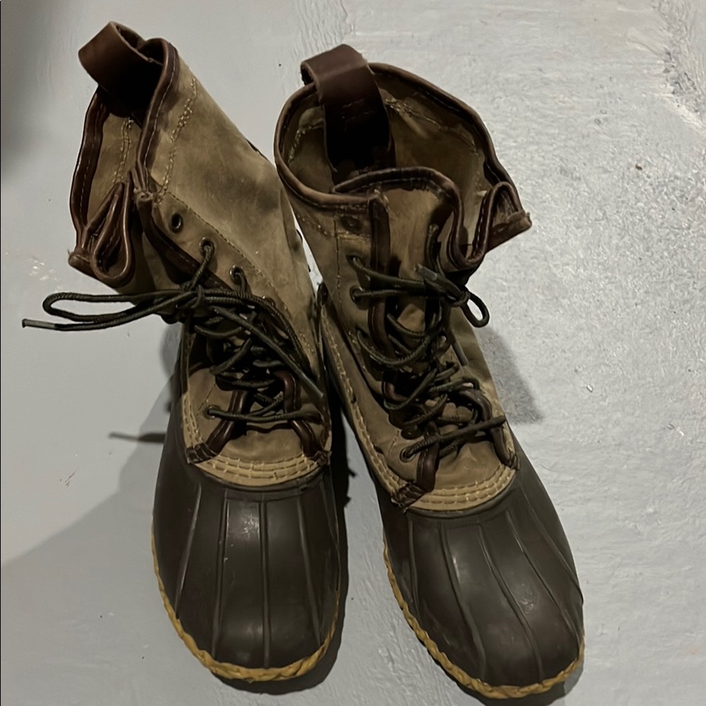 LL Bean waxed canvas Duck Boots